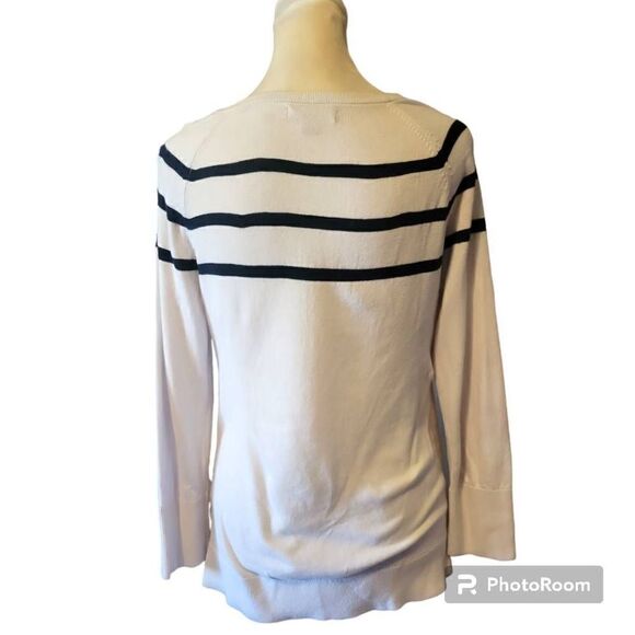 Nautica Women's Size Small Striped Cotton Sweater - Picture 3 of 6